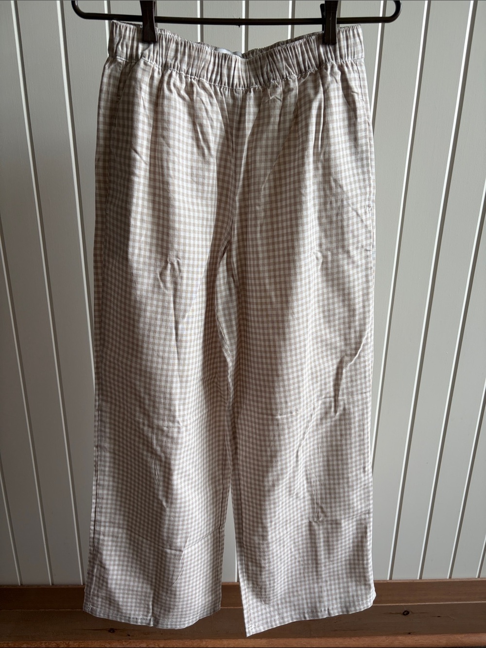 Gingham relaxed pant